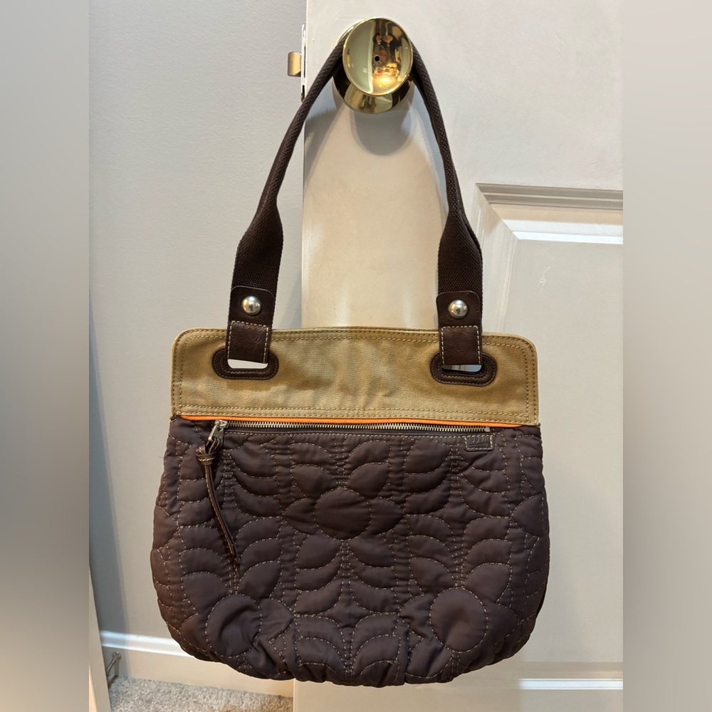 FOSSIL Brown Quilted Women's KeyPer Bag